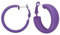 Soul-Cats 1 Paar Creolen Ohrstecker Ohrringe Metall Hoops 80er Style Retro, Farbe:lila