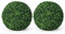 COSTWAY 2 PCS Pianta Artificiale Alta con Palline di Bosso 48 cm, Sfere Decorative a Prova di Raggi UV, Decorazione per Interni ed Esterni