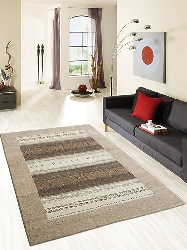 Rug Studios Teppich Agadir | Farbe: Beige; Größe: 250 x 350 cm | strapazierfähig und leicht zu reinigen | Wohnzimmer | Schlafzimmer