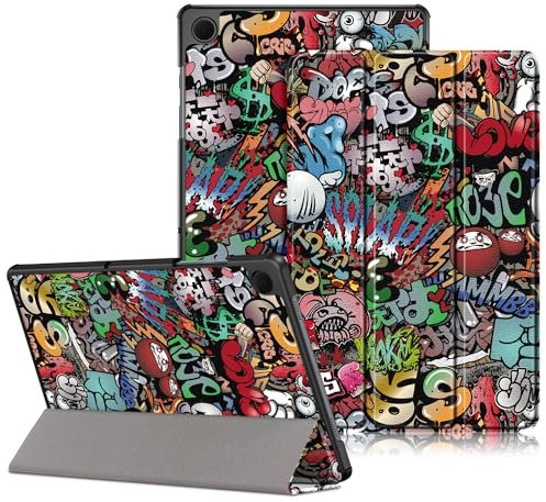 DINGGUAGUA Funda para Tablet Samsung Galaxy Tab A9 Plus 11 Pulgadas SM-X210/X216/X218,Ultra Delgado Tablet Estuche con Función de Soporte,Graffiti