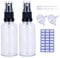 2 Pcs Glass Spray Bottle Set - 50ml Small Travel Bottles for Toiletries, Empty Atomiser