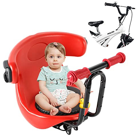 ERnonde Kindersitz Kinderfahrradsitz Fahrrad, Fahrradsitz Vorne Halterung Vordersitz Sicherheitssitz für Kinder 30kg