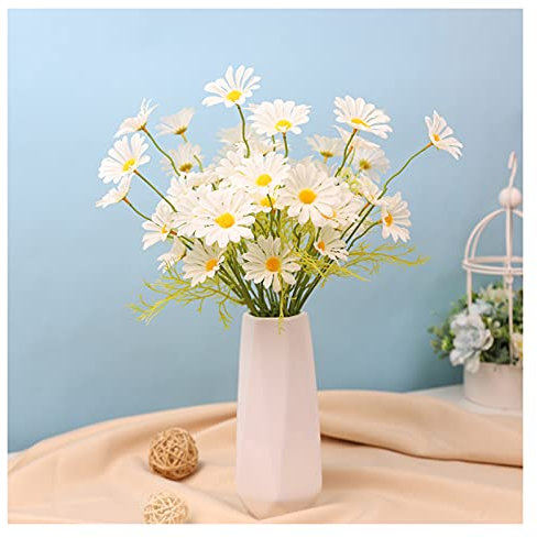 GaRcan Künstliche Blumen, 10 Stück, Kamillen, kleine Gänseblümchen, Frühlingsausflug, Foto-/Fotografie-Requisiten, Heim-/Wohnzimmerdekoration, Blumen-Seidenblumen-Ornamente, Bl