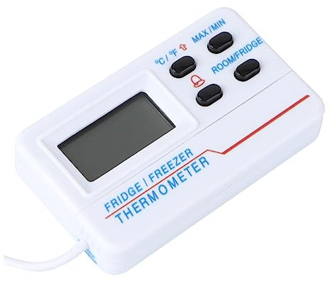 RORPOIR Termómetro Digital Alarma Para Cocina Refrigerador y Congelador Diseño Compacto