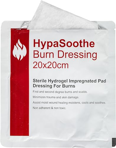 Safety First Aid HypaSoothe Burn Dressing 20cm x 20cm | Emergency Dressing for Minor Burns and Scalds
