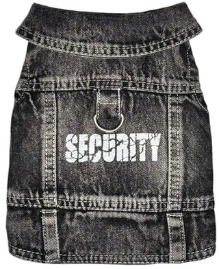 JcDuDoi Dog Jeans Black Jacket Denim Pet Coat for Puppy Small Dogs Classic Overalls Male Cat Costumes Sleeveless Washed Vest Clothes Outfit T-Shirts Chihuahua,Yorkie,Teacup（X-Large）