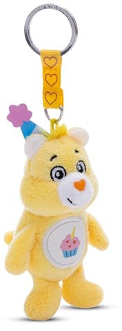 NICI Glücksbärchis Schlüsselanhänger Geburtstagsbärchi 10cm - Plüschiger Kuscheltier Anhänger für Kinder & Erwachsene, Mit Schlüsselring für Schlüsselband, bund und -halter - 61384
