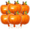 ALEGRE® Thanksgiving Deko Kürbisk Luftballons Orange,10 Stk Kürbis Deko Ballons,Herbstdeko Kürbis Folienballon,Herbst Deko Helium Ballon für Geburtstag,Babyparty,Halloween,Autumn Decor,Weihnachtsdeko
