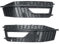 2 stücke ABS Front Stoßstange Unteren Nebel Licht Grill Grille Für Audi A4 B8 S-Linie S4 2012-2015,Glossy Black