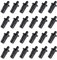 QUARKZMAN 7,5 mm Armoire Porte Réparation Broches, 24 pcs Plastique Amortisseur Remplacement Épingles Ressort Axe Chargé Épingles Meubles Porte Panneau Connecteur pour Volet Cuisine, Noir
