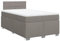 vidaXL Boxspringbett, Polsterbett Bett mit Matratze Matratzenauflage, Bettgestell mit Kopfteil Lattenrost, Doppelbett für Schlafzimmer, Taupe 120x200cm Stoff