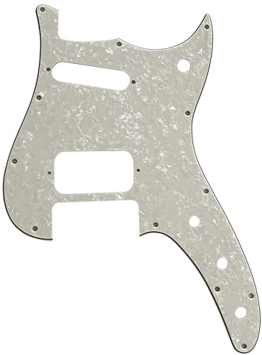 Passend für Fender Duo-Sonic Offset HS Style Gitarren-Pickguard (4-lagig, elfenbeinfarbene weiße Perle)