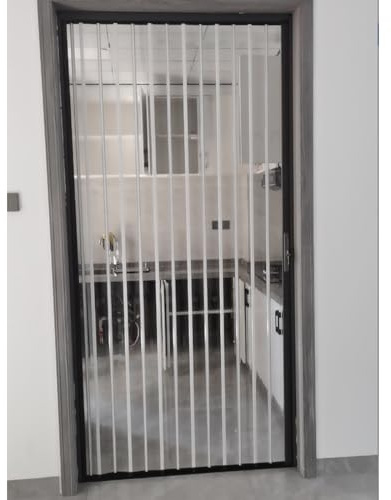 Porte coulissante, Porte Pliante accordéon Porte accordéon verrouillable transparente de 240 cm/7,9 pieds de haut, porte coulissante pliante à cadre en aluminium de 146 cm de large avec verre acryliqu