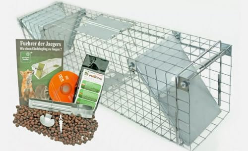 pokm toolsmarket - 65x17x20cm Lebendfalle, Waschbärfalle, Katzenfalle Marderfalle Rattenfalle, Wetterfeste, robuste Fallen verzinkt, Tierfalle Hergestellt in EU