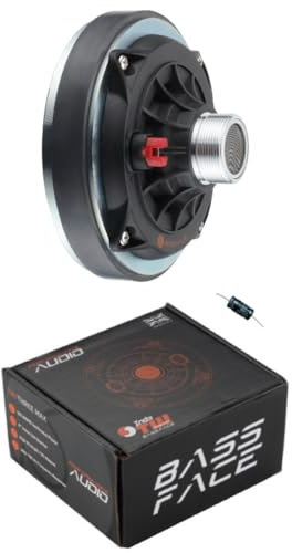 GK SOUND Kit Set para Bass Face Indy TW/Three MAX8 1 Driver Tweeter 150 vatios rms 300 vatios máx, Rosca de 3,4 cm para trompetas, 8 ohmios, 101 db, Bobina móvil de 5,12 cm, 1 Pieza + Condensador