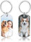 JONZIN Porte Clef Personnalisable avec Photo et Gravure Texte Double Face Porte Clé Personnalisé Cadeau Personnalisé pour Homme Femme (Double photo 2)