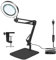 10X Lampe de Bureau Loupe, Loupe avec Lumière et Support avec Pince, Lampe de Bureau avec 3 Modes 10 Luminosité de Couleurs Réglables pour Lecture, Réparation, Artisanat [Classe énergétique F]