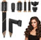 Journeyside Airstyler Set 6 in 1, Professioneller Warmluftbürste Set 1000WFaltbarer Haartrockner mit Diffusor, Lockenstab Automatisch, Glätteisen, Zum Styling,Locken,Volumisieren und Glätten
