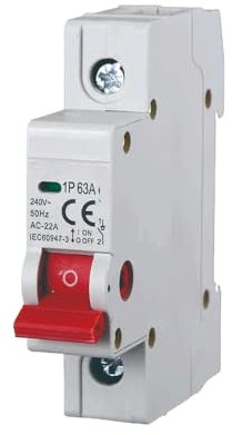 gloca Sezionatore 1P 220V Montaggio Su Guida DIN Occupa 1 Modulo (63 Ampere)