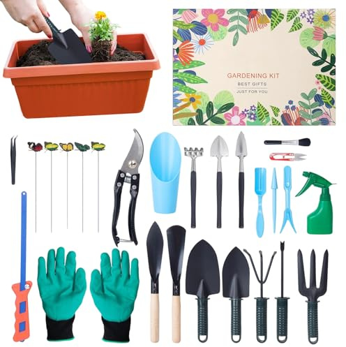 Demaxiyad Calendario De Adviento, Set Herramientas De Jardinería De Mano, Práctico Conjunto De Herramientas De 24 Días, Ideal para La Gestión De Flores En El Patio, Preparación De