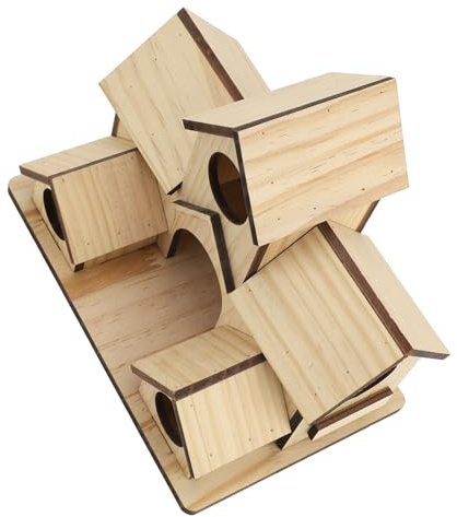Tnfeeon Vogelhaus aus Holz, Unvollendet für Personalisierte DIY-Kunst, Familienfreundliches Bastelset für und Erwachsene, Vogelhaus für Drinnen und Draußen mit Stabiler Gummiholzkonstruktion, für