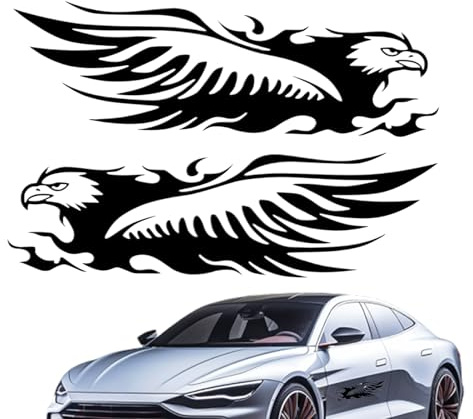 Motorcycles Stickers and Decals - 9.06x5.71 inches Car Vehicle Stickers, Eagle Design, long lasting Reflective Waterproof | Sellf-Adhesive Patch for Bikes Scooter Dirt Laptop Truck, Vintage Decorative