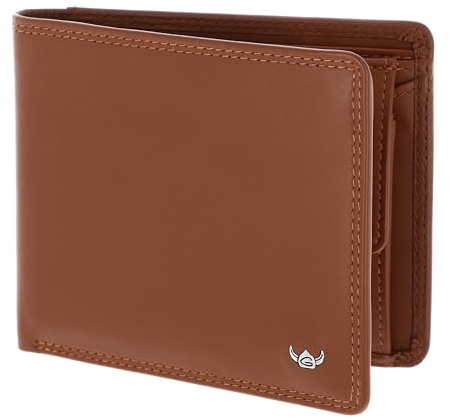 Golden Head Leder Geldbörse Polo RFID Protect Scheintasche mit RV 1395 Cognac braun