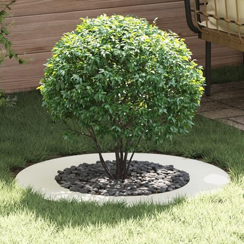 SKTQYQO Lot de 5 pots en plastique blanc grand pour intérieur et extérieur, avec design moderne et finition mate, diamètre 80 cm, matériau durable et léger, facile