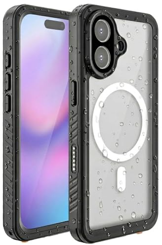 TECHGEAR Waterproof Case for iPhone 17 - IP68 Underwater Phone Case, 360° Full Body Shockproof Cover, MagSafe Compatible, Built-in Screen Protector, Protective Case for Swimming, Beach & Outdoor Use