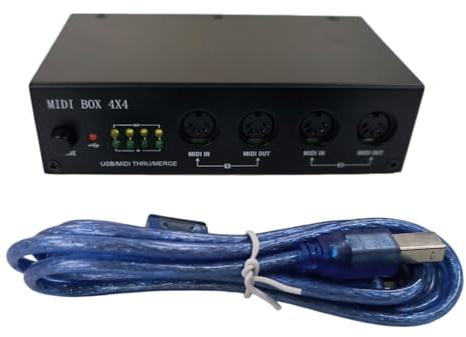 Beimus USB-Schnittstellen mit niedriger Latenz, 4-in-4-Out-Hubs, Plug-and-Play, reduziert Verzögerung in professioneller Klangproduktionsumgebung, Adapter mit geringer Latenz