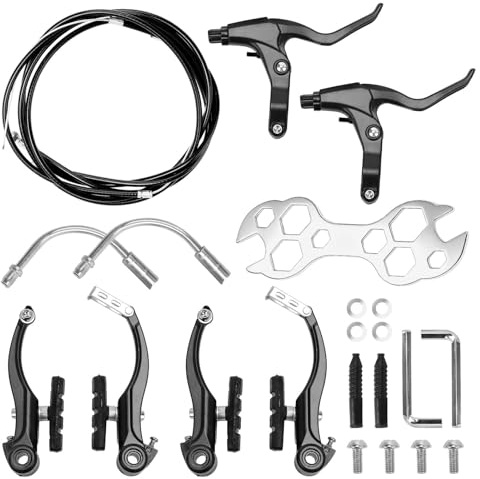 Feirdhoo Fahrradbremsen Set,Komplettes Universal Fahrradbremsen-Set,Fahrrad Bremsen,V-Brake Set,Universal Aluminium Fahrradbremse für die Meisten Fahrräder