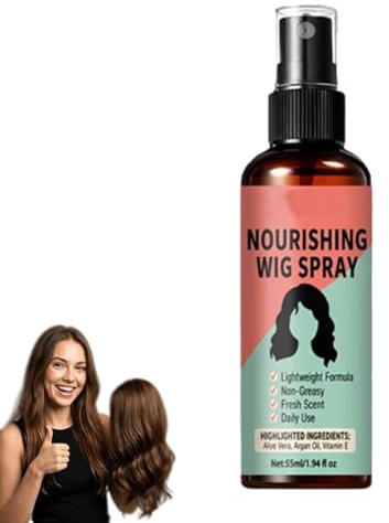 Lightweight No-Rinse Nourishing Wig Spray, One Spray, Frizz Turns Silky Instantly, Leave-In Conditioner for Synthetic & Human Hair Wigs，1PCS
