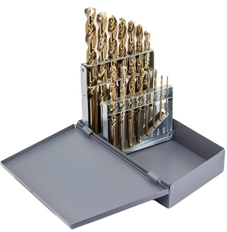 Drill America 15 Piece m35 Cobalt Drill Bit Set (1/16 - 1/2 x 32nds), DWDCO Series
