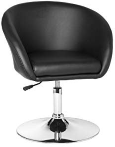 FineBuy Design Relaxsessel SV39213 Loungesessel Kunstleder Cocktailsessel, Sessel Drehbar, Esszimmerstuhl 120 kg, Clubsessel Leder-Optik, Drehstuhl Modern, Loungesessel Wartezimmerstuhl