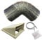 SIA D1 Universal Kitchen Cooker Hood Extractor Fan Ducting Vent Kit 125mm x 1m
