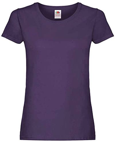 Fruit of the Loom - Maglietta Lady-Fit a Manica Corta - Donna (S) (Viola)