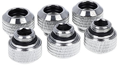Alphacool 17374 Eiszapfen 12mm HardTube Anschraubtülle G1/4 - Chrome Sixpack Wasserkühlung Anschlüsse