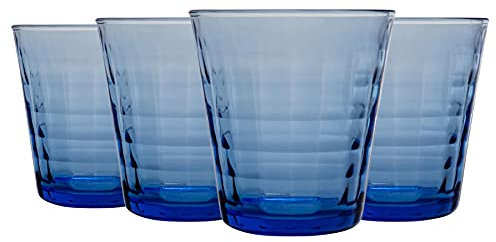 Duralex Verres è Boire Prisme - Gobelets 220 ML pour Eau, jus - Bleu - Paquet de 8