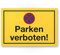 Panneau stationnement interdit (Jaune, 30 x 20 CM), parkverbot Panneau pour allée, garage, Parking privé et terrain, plaque signalétique parking Privé freihalten – parkverbot Pancarte