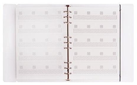 JIAHG B5 Notizbuch Notizblock mit Spiralbindung, Musiknotizbuch (6 Notenlinien/6 Quadrat Notenlinien), Notenheft Notenblock für Musikkomposition,100 Blatt