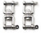 Flomore Conectores de cadena de anclaje de barco de acero inoxidable 304 con grillete doble giratorio M8 (paquete de 2)
