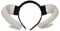 STOBOK Schaf Horn Stirnband Teufel Dämon Hörner Stirnband für Halloween Kostüm Cosplay Foto Requisiten (Weiß)