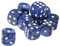 Yourandoll 10 STÜCKE Polyedrische Würfel D6 Würfel 16mm Acryl Dice Spielwürfel for DND RPG Tischspiele (Blau Silber)
