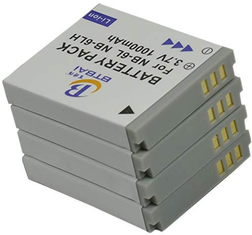 4x NB-6L Battery+Charger Adapter for NB-6LH ixus 105 200 85 95 is ixus 300 310 hs ixus 105 107 200 210 300 310 85 digital camera Battery AC/DC Single Compatible