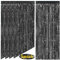 AIBAOBAO 5 Stück Lametta Vorhang Schwarz, Glitzervorhang, Glitzer Party Vorhang, Silvester Deko für Geburtstag Weihnachten Party Hochzeit Festivals (1m x 2m)