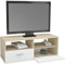 ML-Design Mobile Porta TV in Legno MDF Bianco Naturale 95 x 36 x 35 cm Armadio Basso Multimedia Tavolo TV Moderno con Spazio di Archiviazione per Soggiorno Salotto con 2 Ante e 2 Scomparti Aperti