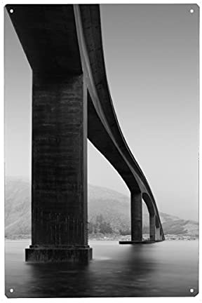 artboxONE Metall-Poster 20x30 cm Städte Gimsøystraumen Lofoten von Künstler Ronny Behnert
