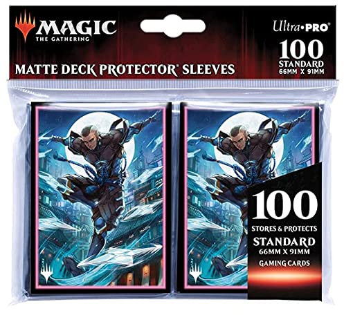 Ultra PRO Magic: The Gathering - Kamigawa Neon Dynasty 100ct Kartenhüllen mit Kaito Shizuki - Schützen Sie Ihre Karten mit ChromaFusion-Technologie und seien Sie immer bereit für den Kampf