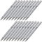 Preiswert&Gut 20x Kugelschreiber Hochwertig aus Aluminium mit blauer Tinte mit Druckmechanismus 13,7 cm Silber – Elegantes Schreibgerät als Werbeartikel oder auch als Schreibset