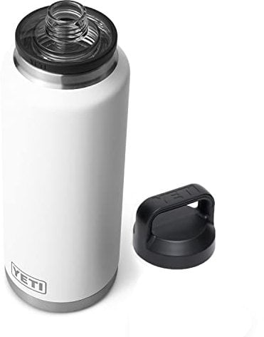 YETI Rambler Bouteille isotherme en acier inoxydable avec bouchon Chug – 1,4 l – Blanc